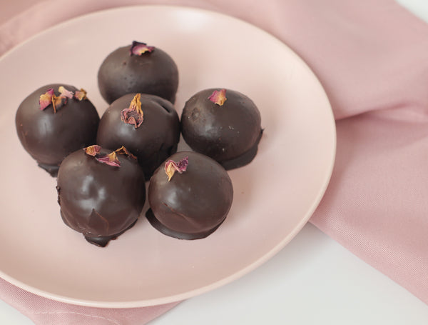 Trufitas de vino y chocolate.